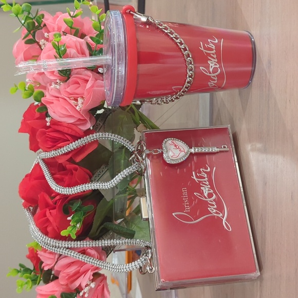 Paper Shopping Bag UPCYCLED Novelty Clutch & Tumbler GIFT SET